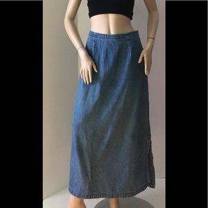 Eddie Bauer Long Denim Skirt Size 14